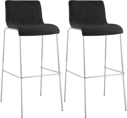 2er Set Barhocker Hover Stoff Vierfußgestell | homemem39