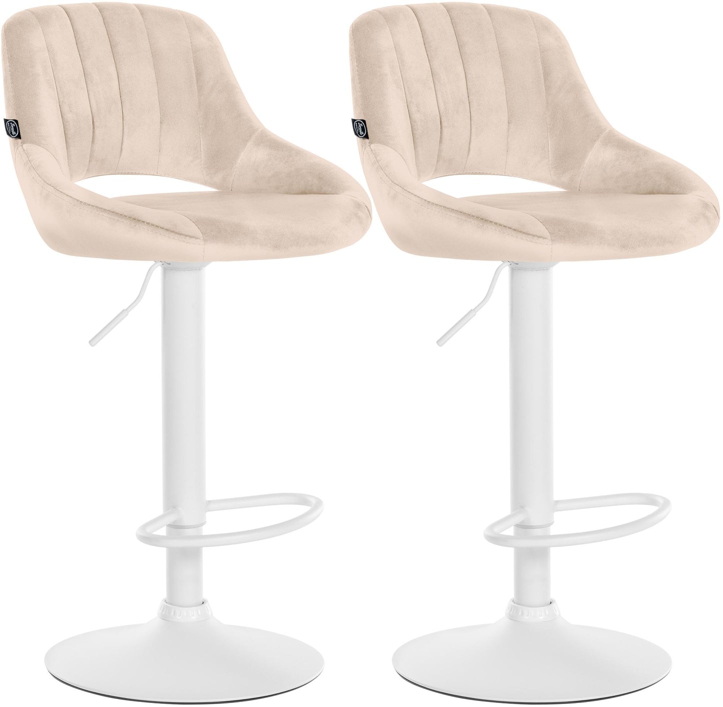 2er Set Barhocker Milet Samt | homemem39