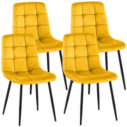 4er Set Esszimmerstühle Antibes Samt | homemem39