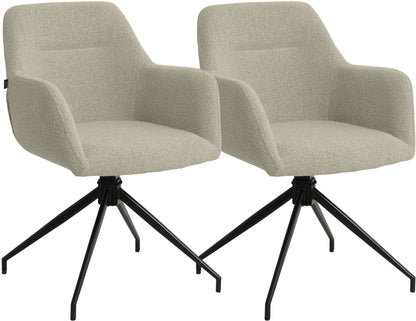 2er Set Esszimmerstühle Merlinda Teddystoff