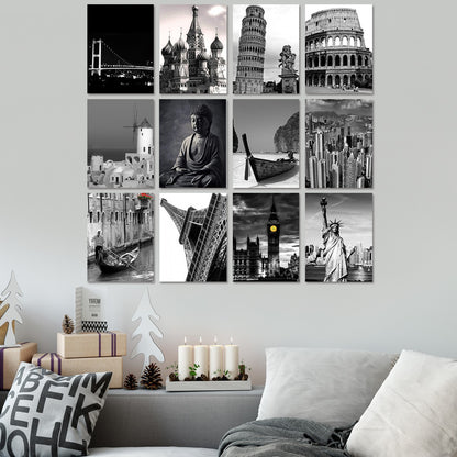 Dipinto Decorativo in MDF (12 Pezzi)