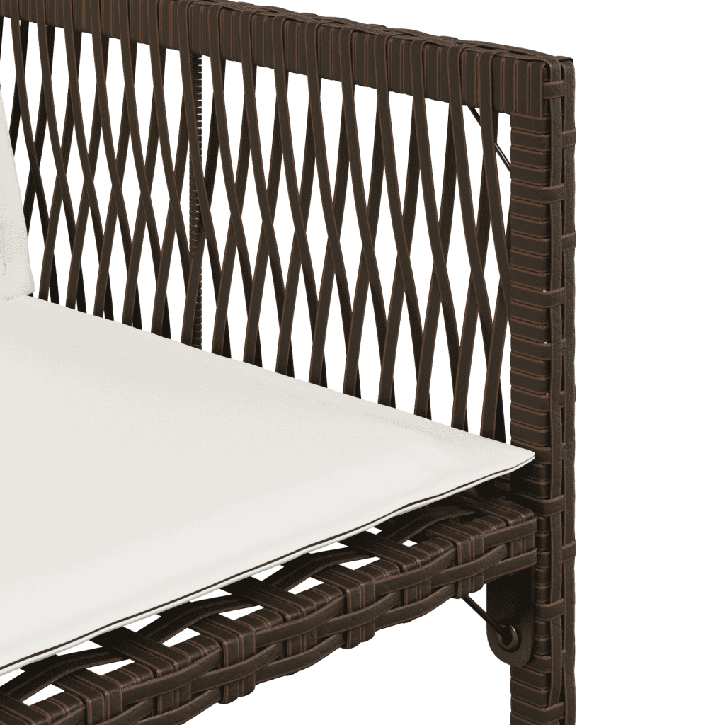 Set da Pranzo da Giardino 17 pz con Cuscini Polyrattan