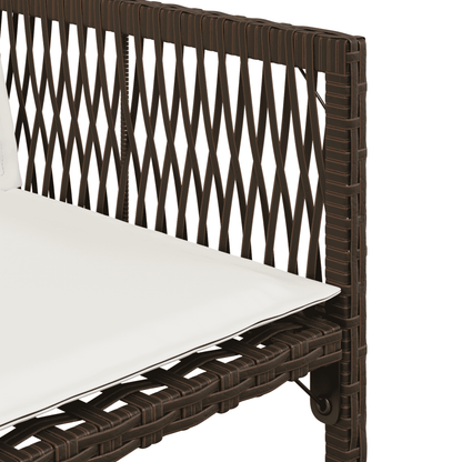 Set da Pranzo da Giardino 17 pz con Cuscini Polyrattan