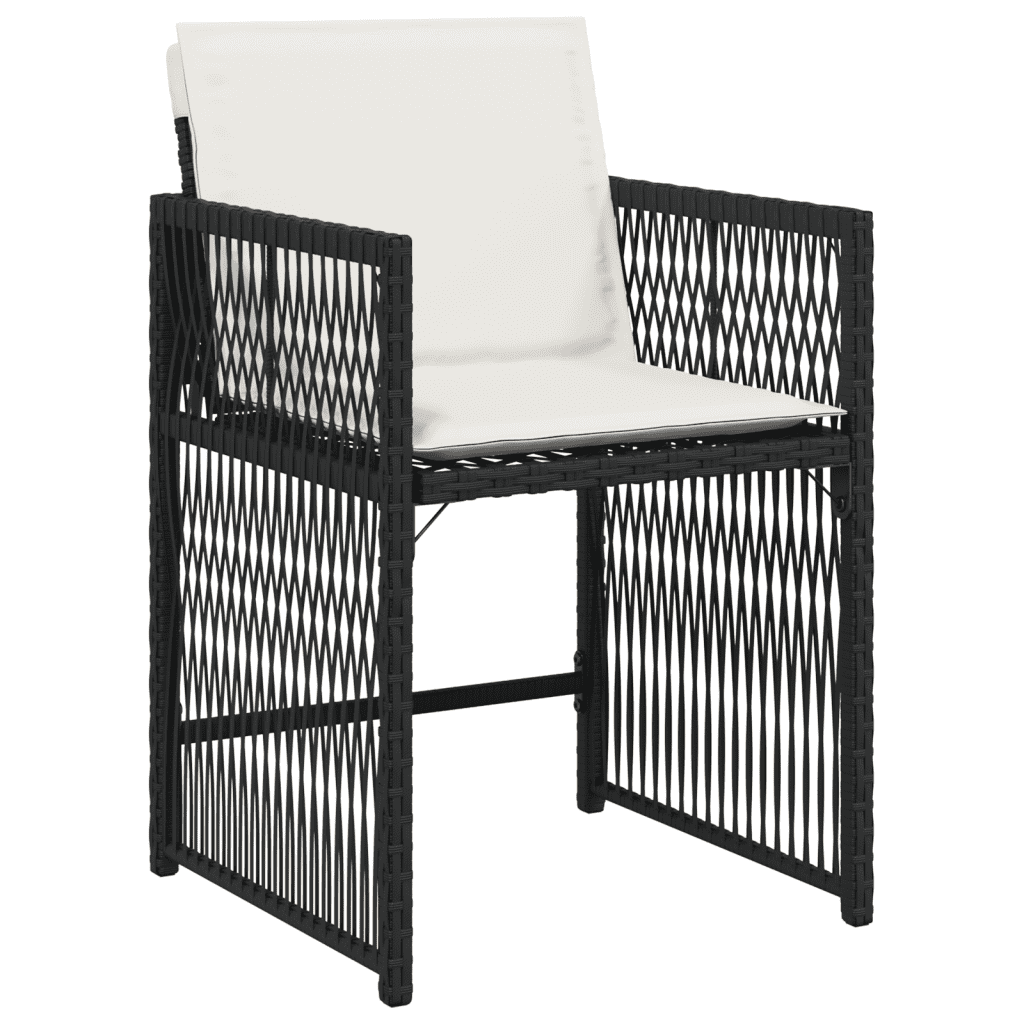 Set da Pranzo da Giardino 17 pz con Cuscini Polyrattan