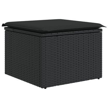 Patio Sofa Set 8-Posti Black