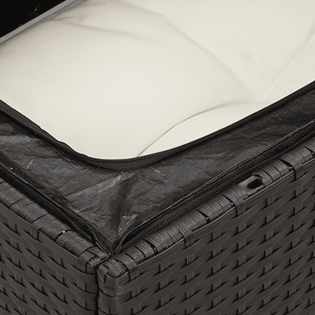 Patio Sofa Set 6-Posti Black and Cream