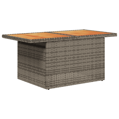 Set Divani da Giardino 9 pz con Cuscini Grigio in Polyrattan