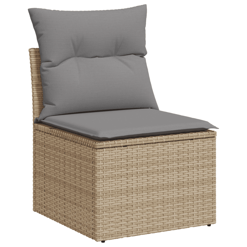 Set Divano da Giardino 4 pz con Cuscini in Polyrattan
