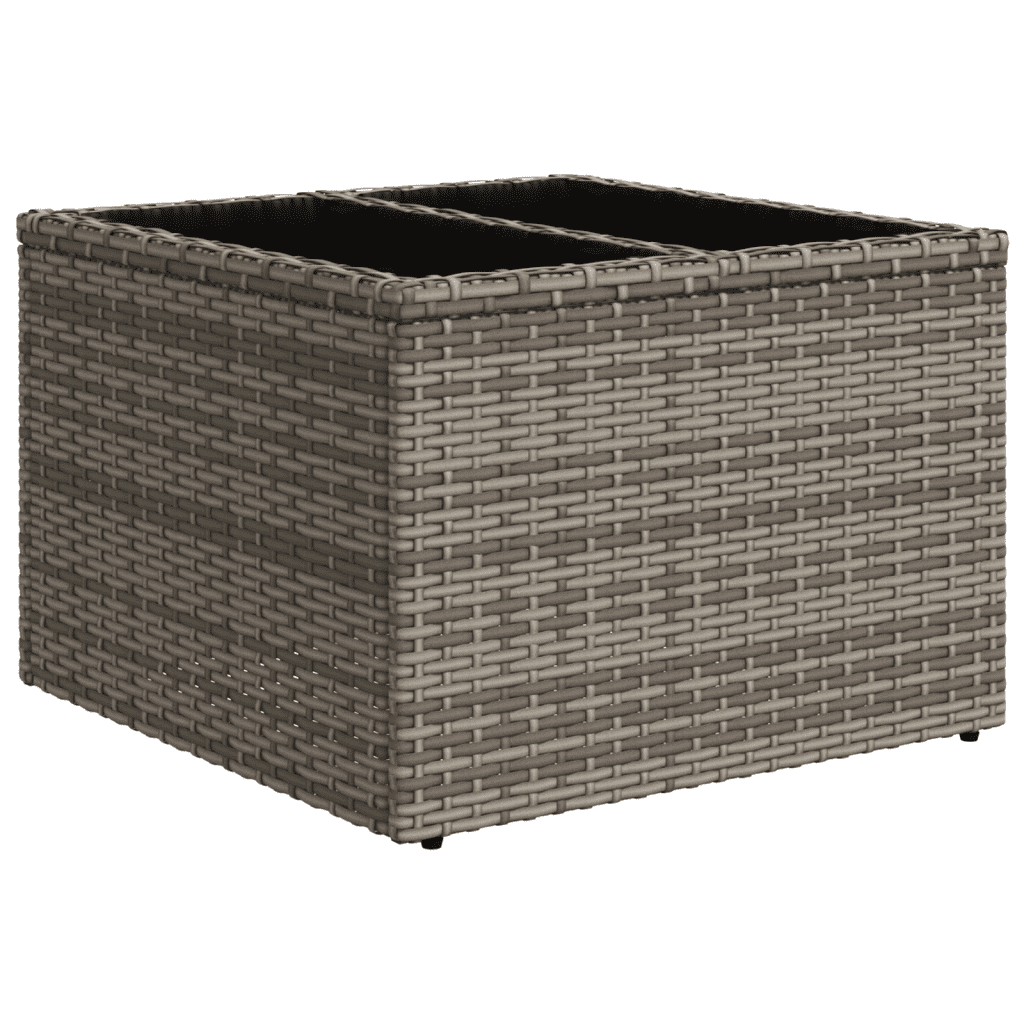Set Divani da Giardino 14pz con Cuscini in Polyrattan Grigio