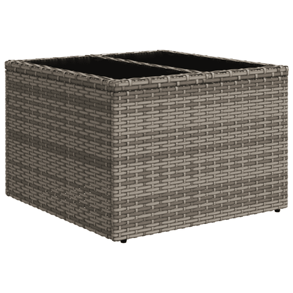 Set Divani da Giardino 14pz con Cuscini in Polyrattan Grigio
