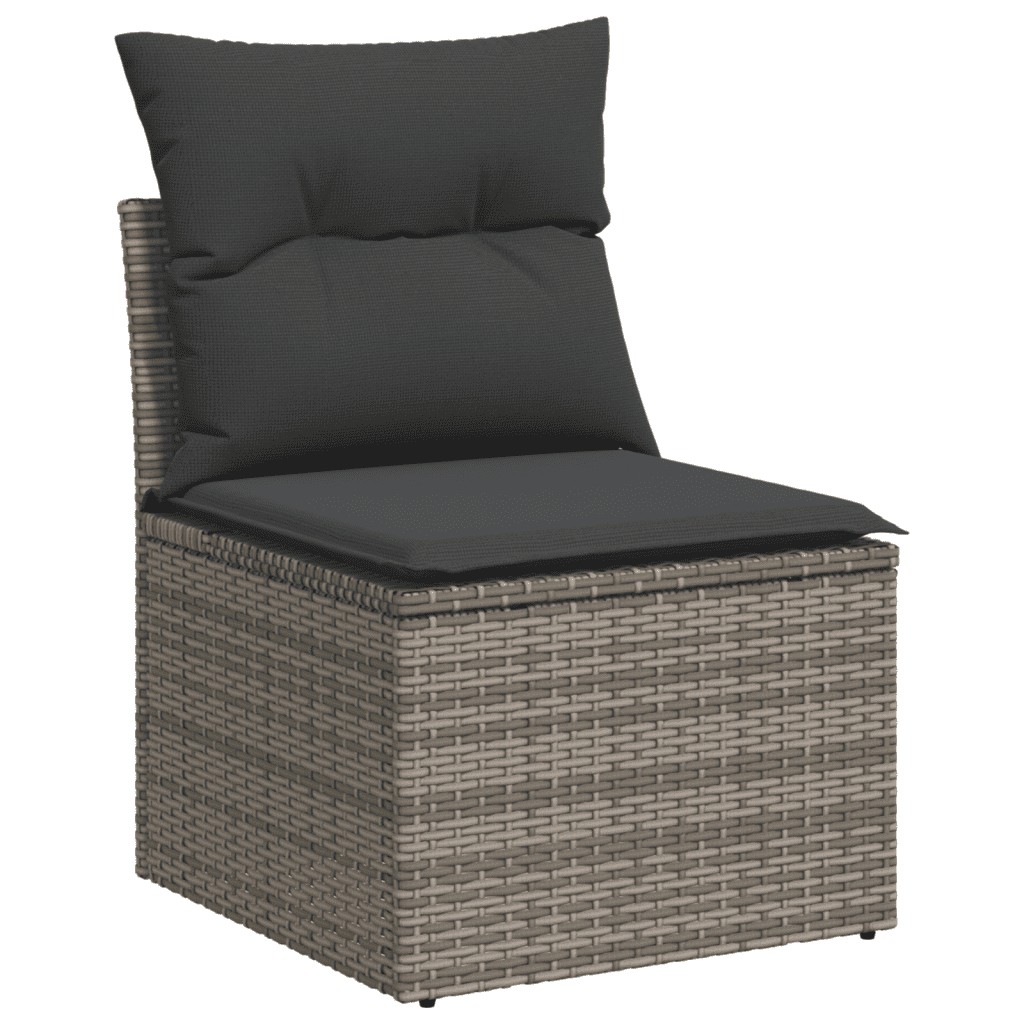 Set Divano da Giardino 9 pz con Cuscini in Polyrattan