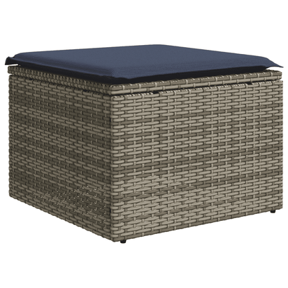 Set Divani da Giardino 8 pz con Cuscini Grigio in Polyrattan
