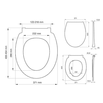 Copri water coperchio WC Pasadena Termoplastica bianco 250040646