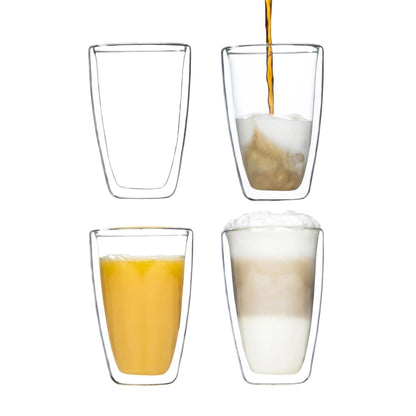 Set Bicchieri Latte Macchiato 2 pz 400 ml Trasparente