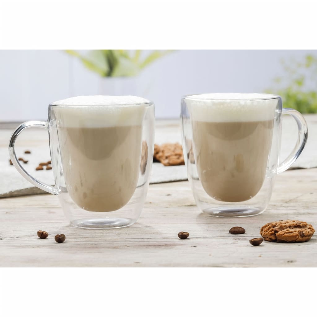 Set Bicchieri per Cappuccino 2 pz 270 ml Trasparente - homemem39