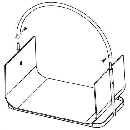 Portalegna da Ardere Argento 40,5x30x47 cm