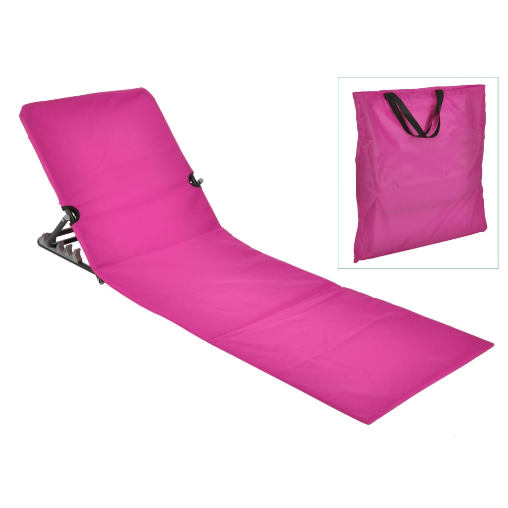 Sedia a Stuoia da Spiaggia Pieghevole PVC Rosa - homemem39