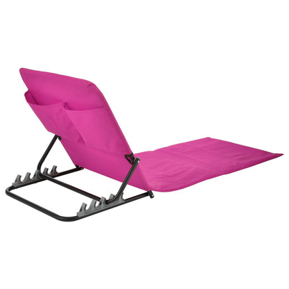 Sedia a Stuoia da Spiaggia Pieghevole PVC Rosa - homemem39