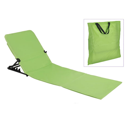 Sedia a Stuoia da Spiaggia Pieghevole PVC Verde