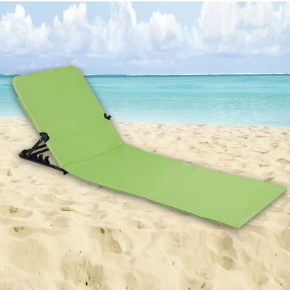 Sedia a Stuoia da Spiaggia Pieghevole PVC Verde