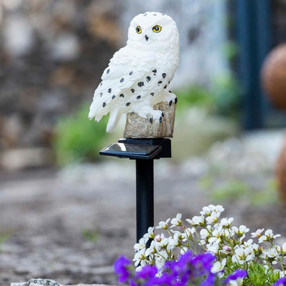 Lampada Solare a LED Gufo Bianco