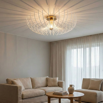 Lampadario Elegante in Metallo e Vetro