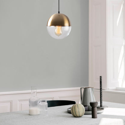 Lampadario Elegante in Metallo e Vetro