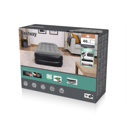 Materasso Gonfiabile Fioccato con Pompa Aria 191x97x46 cm | homemem39