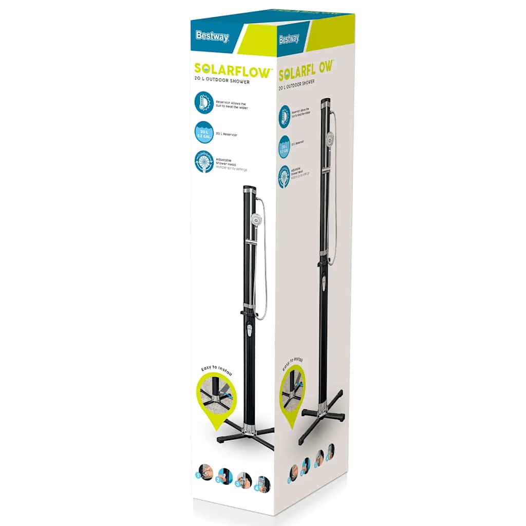 Doccia da Esterno Solar Flow Nera 20 L | homemem39