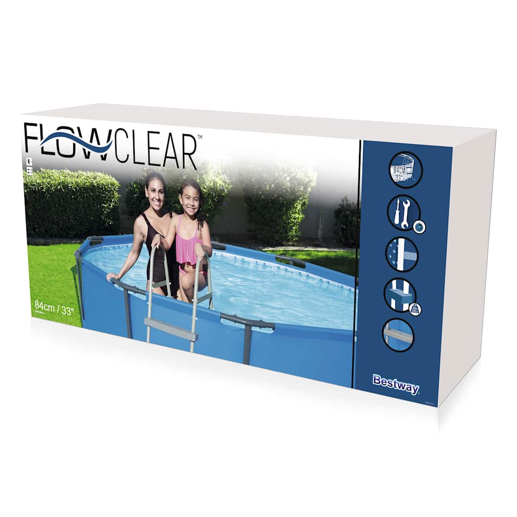 Scaletta per Piscina a 2 Gradini 84 cm 58430 | homemem39