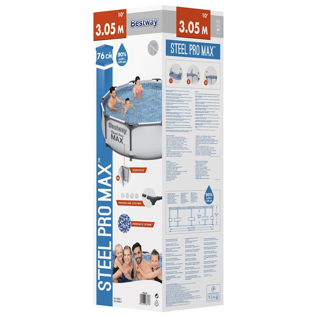 Set Piscina Steel Pro MAX 305x76 cm