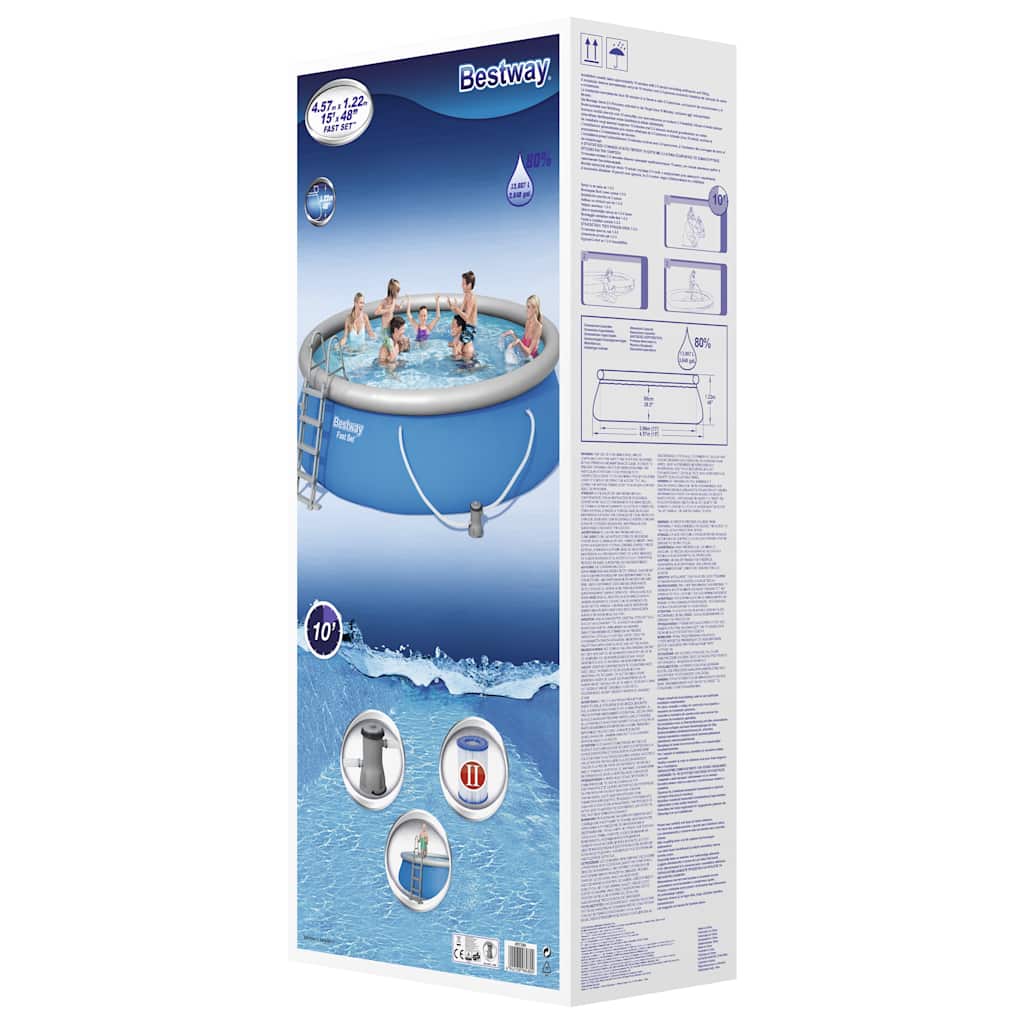 Set per Piscina Gonfiabile Fast Set Rotonda 457x122 cm