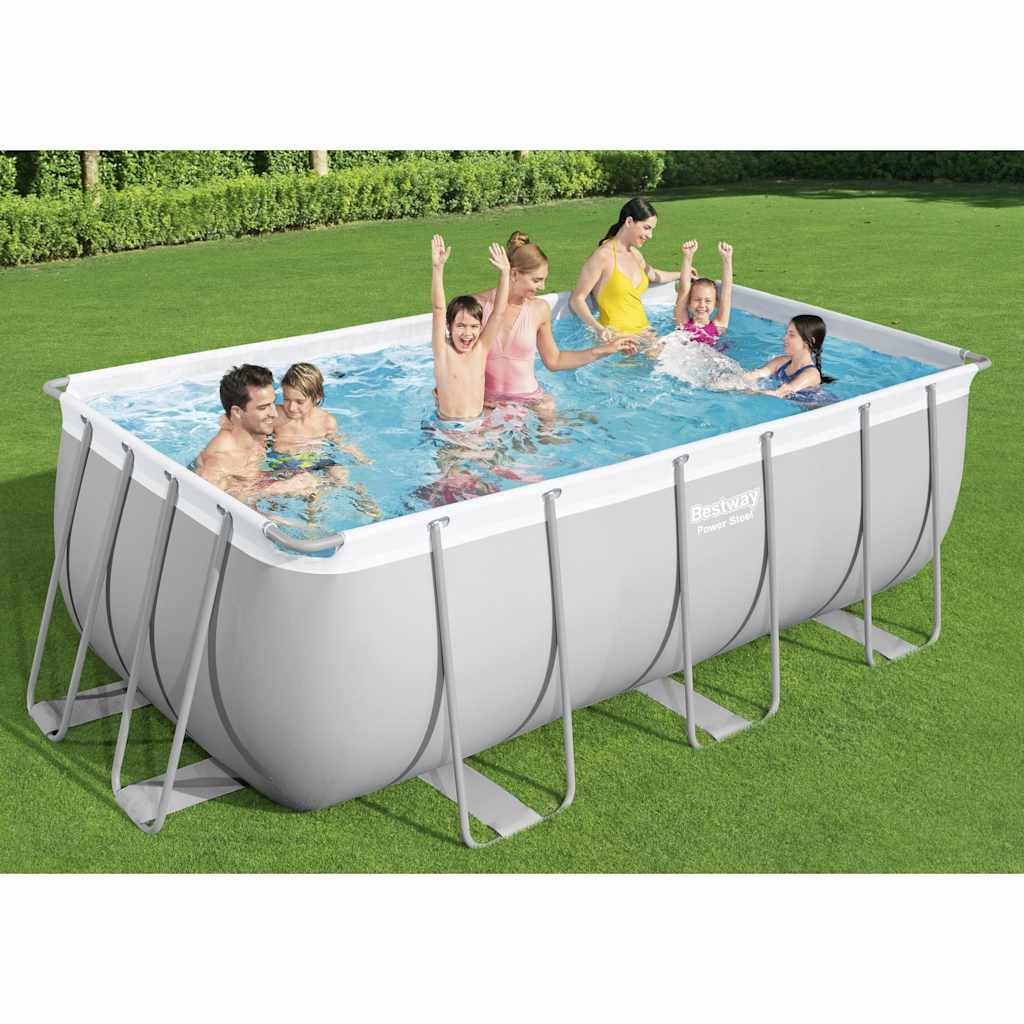 Set Piscina Power Steel Rettangolare 412x201x122 cm