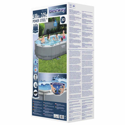 Set Piscina Ovale Power Steel 488x305x107 cm