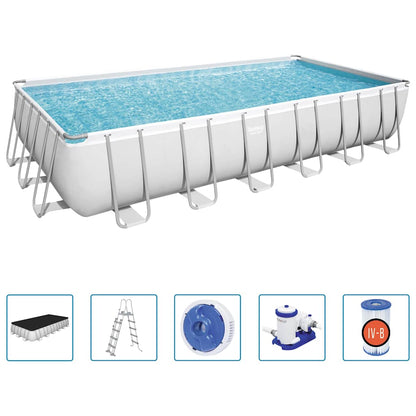 Power Steel Piscina Rettangolare 732x366x132 cm