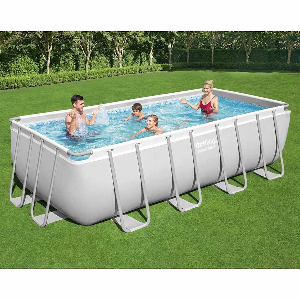 Power Steel Set Piscina Rettangolare 488x244x122 cm