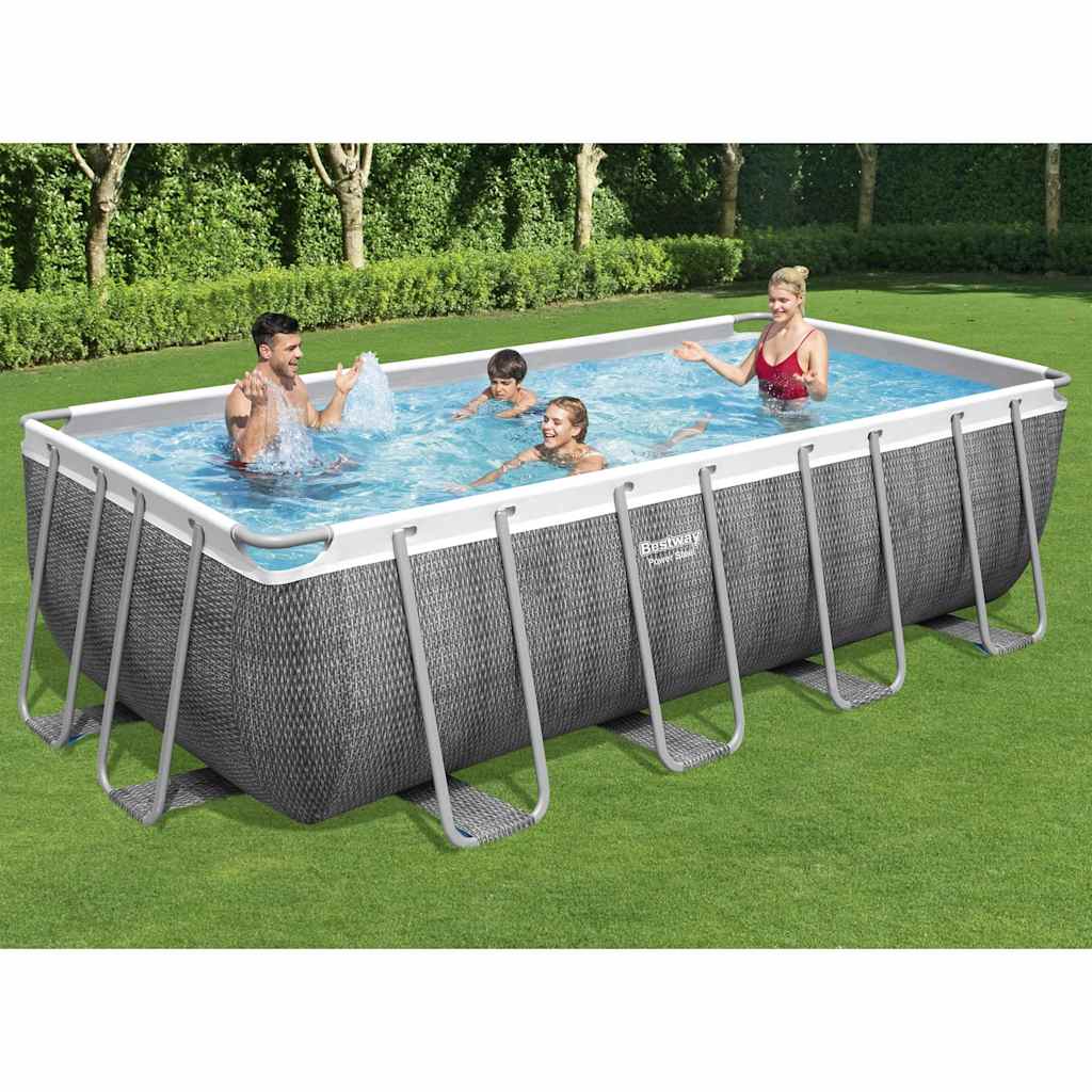 Power Steel Set Piscina Rettangolare 488x244x122 cm