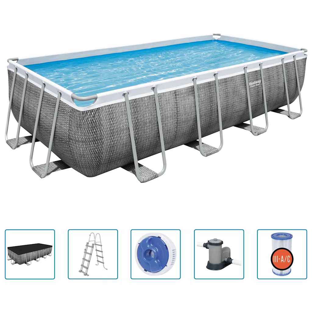 Power Steel Set Piscina Rettangolare 549x274x122 cm