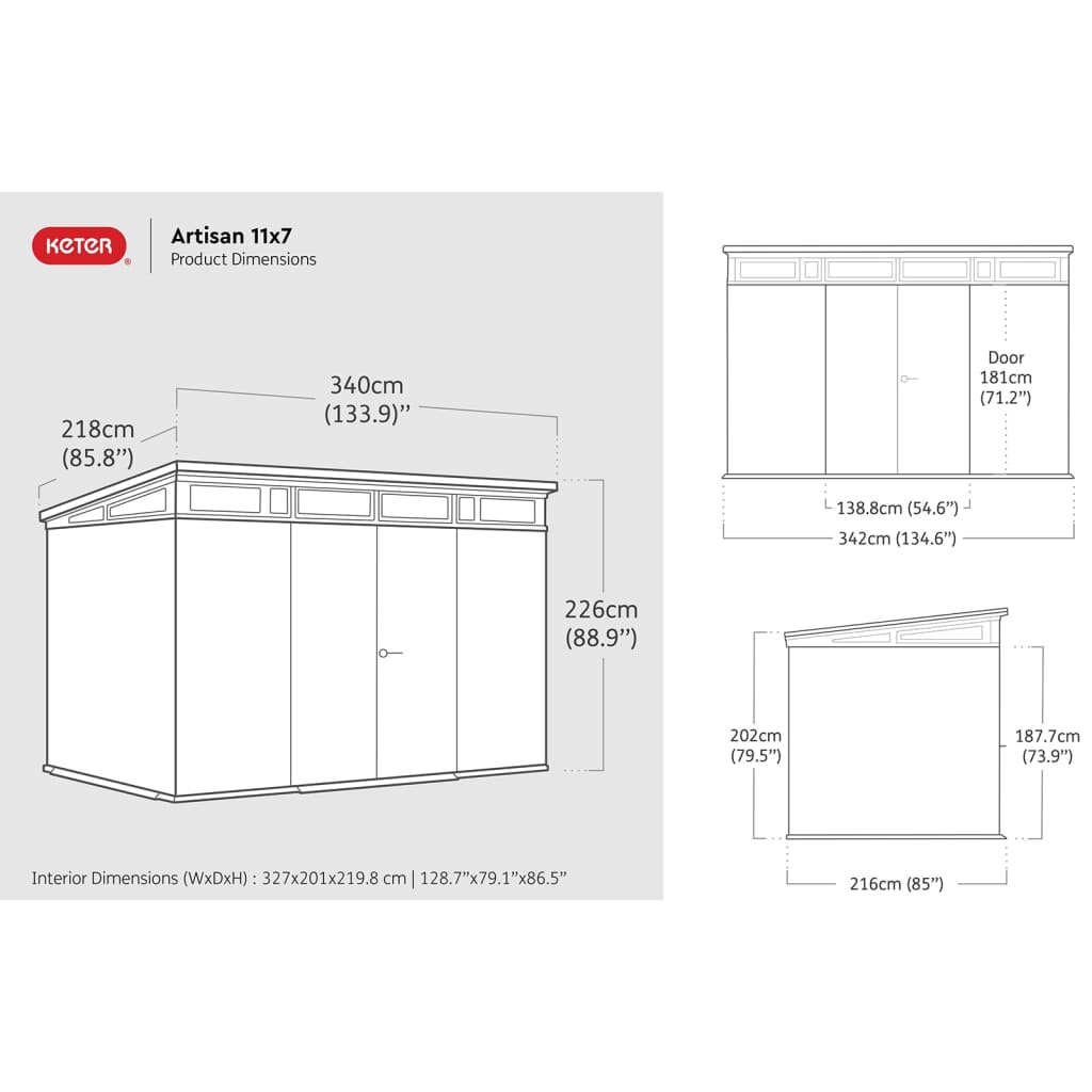 Capanno da Giardino Artisan 117 Grigio Brunastro - homemem39