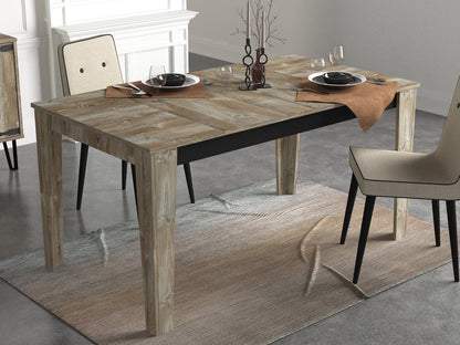Tavolo da Pranzo Multifunzionale in Melamina Beige