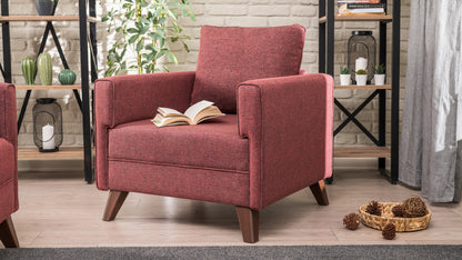 Poltrona 1 Posto Elegante Claret Red