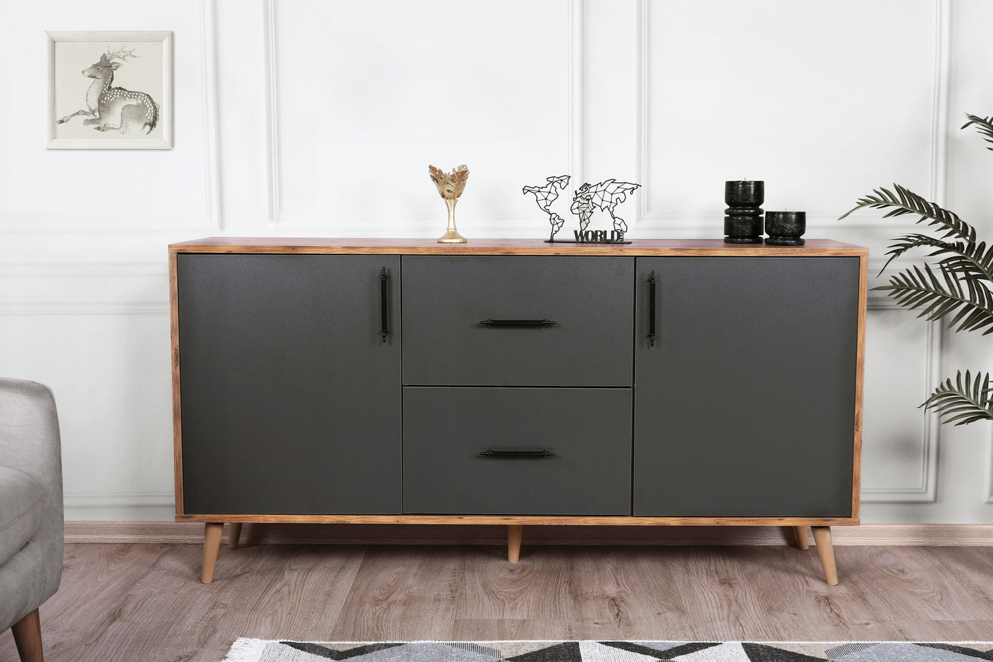Console in Atlante Pine