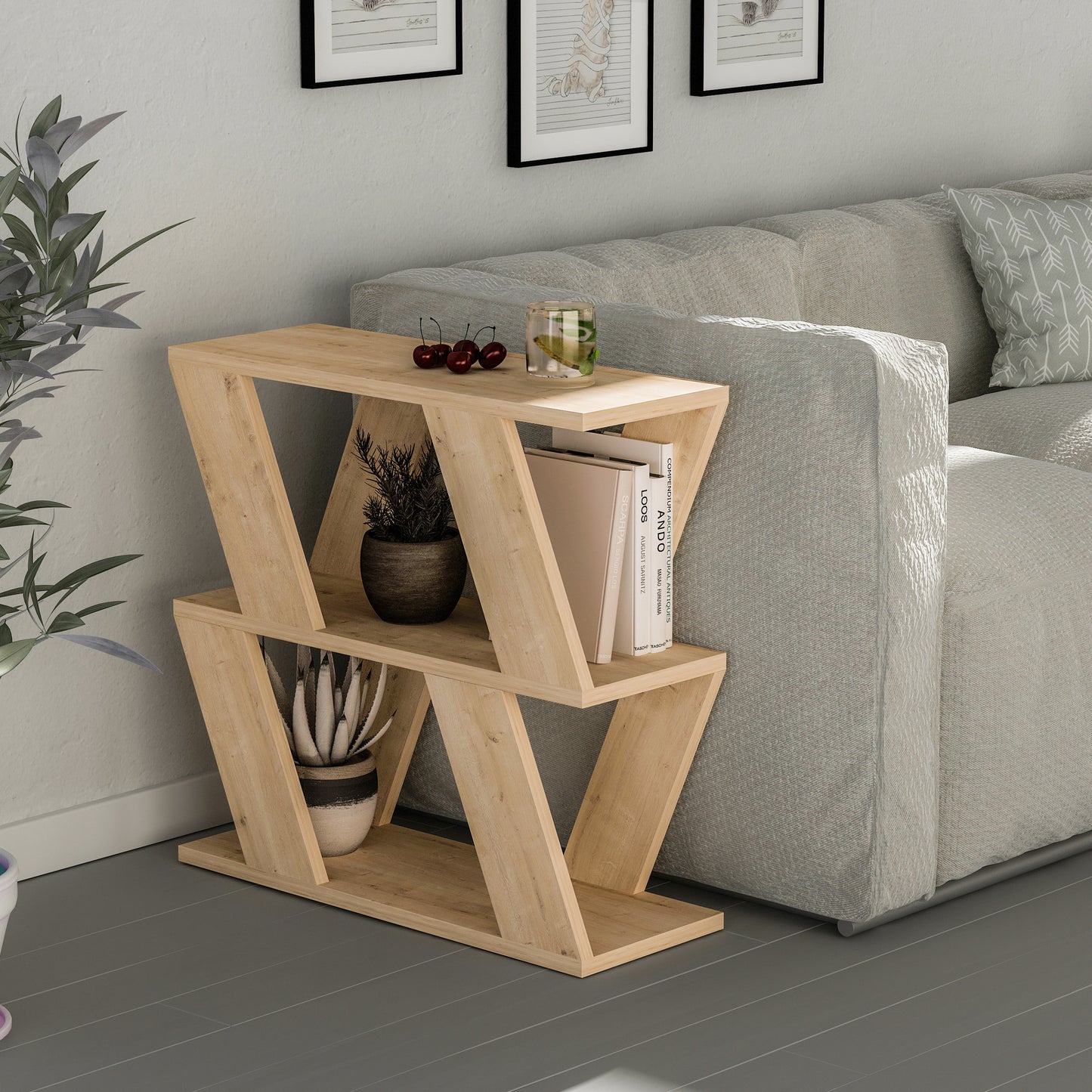 Tavolino Moderno in Particle Board Bianco