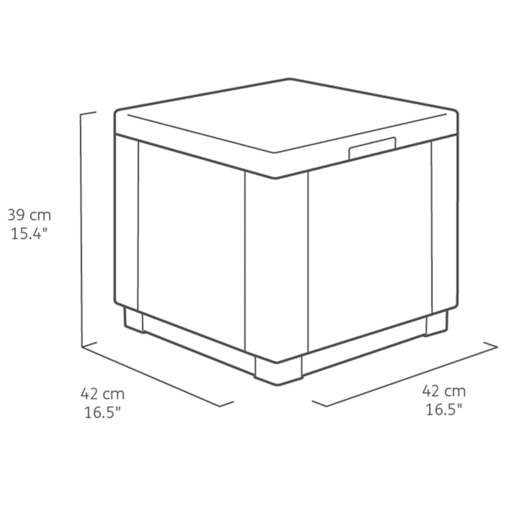 Cubo Pouf Portaoggetti Grafite 213816