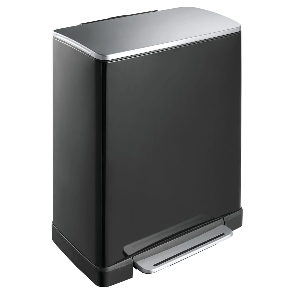 Pattumiera a Pedale E-Cube 50 L Nero Opaco - homemem39