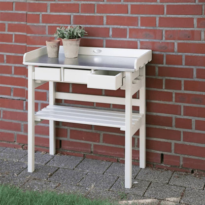 Esschert Design Banco da Lavoro da Giardino Bianco CF29W - homemem39