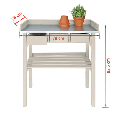 Esschert Design Banco da Lavoro da Giardino Bianco CF29W - homemem39