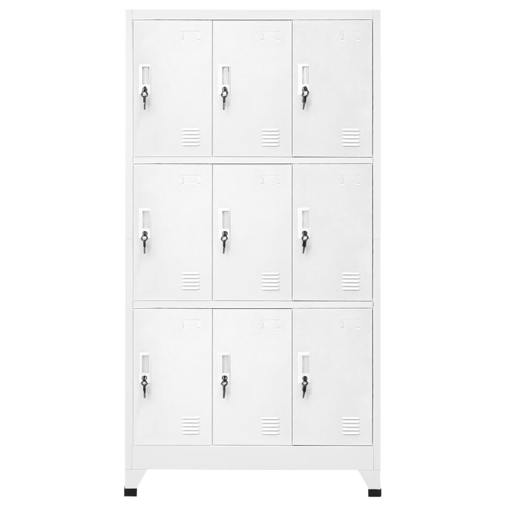 Armadietto a Chiave con 6 Scomparti in Acciaio 90x45x180 cm - homemem39