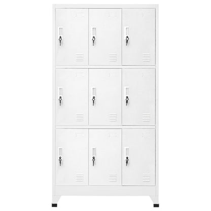 Armadietto a Chiave con 6 Scomparti in Acciaio 90x45x180 cm - homemem39