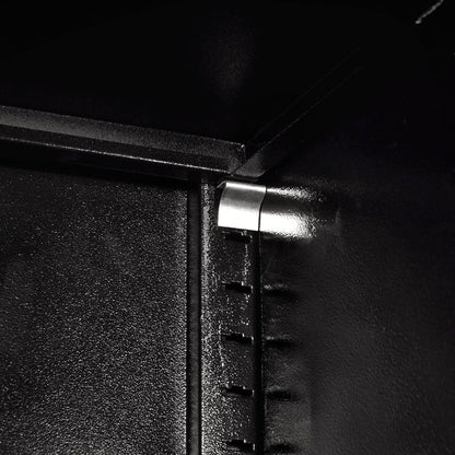 Armadio Portautensili 2 Ante Acciaio 90x40x180 cm Nero e Rosso | homemem39